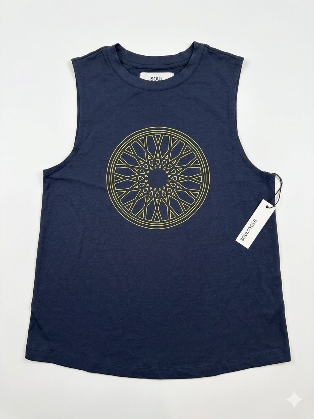 NWT SoulCycle Women's Evelyn Wheel Tank - Navy Muscle Tank Size Small